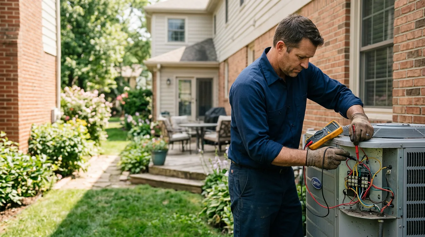HVAC technician working near Redbird, OK